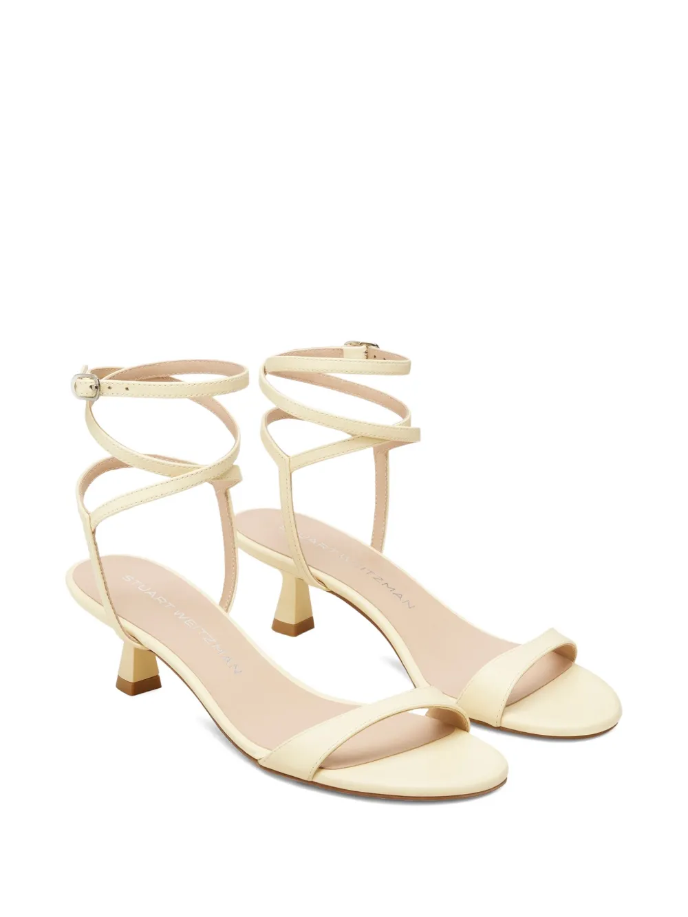 Stuart Weitzman 50 mm sandalen met gewikkeld design - Beige