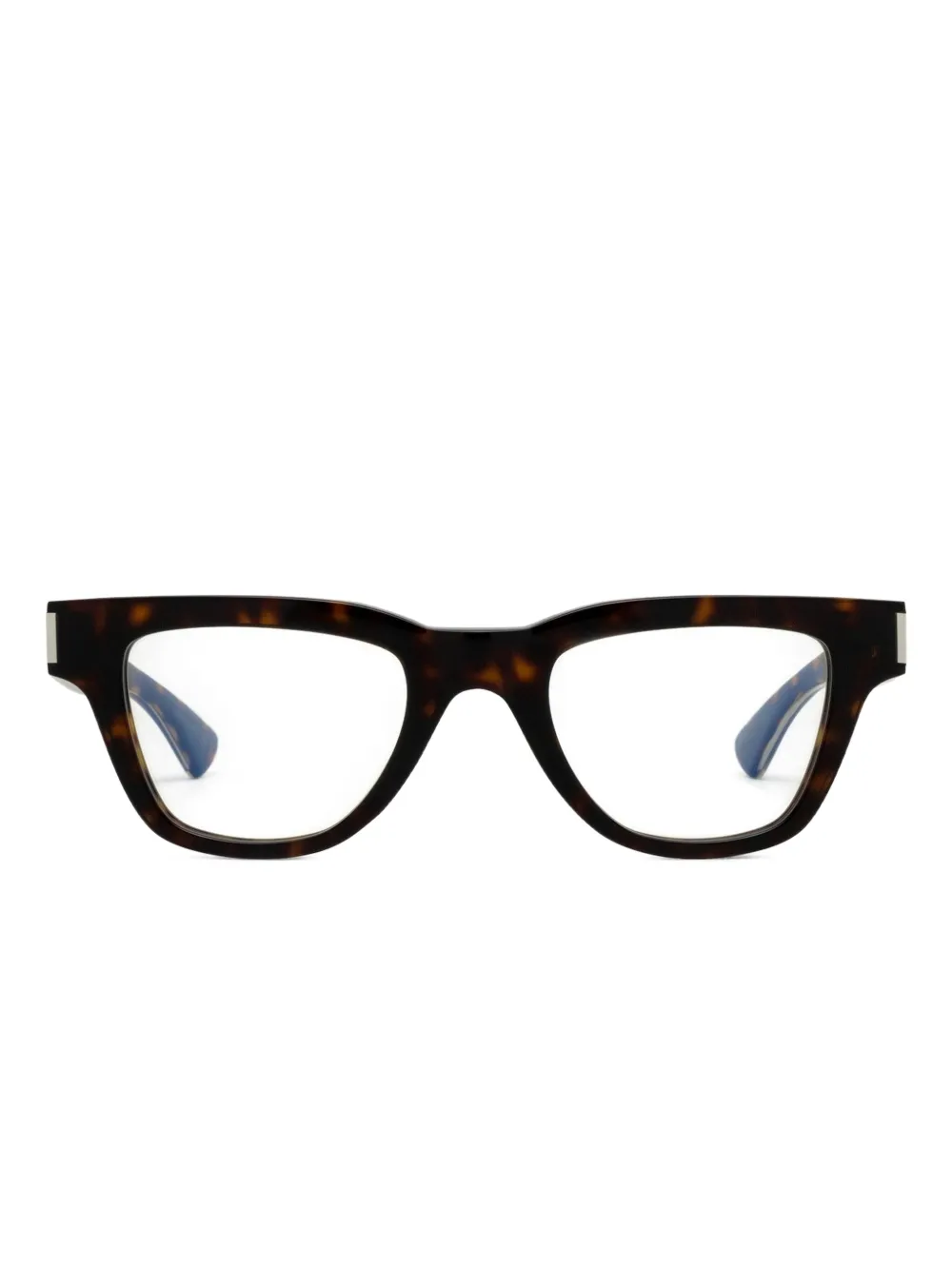 Saint Laurent Bril met rond montuur Bruin