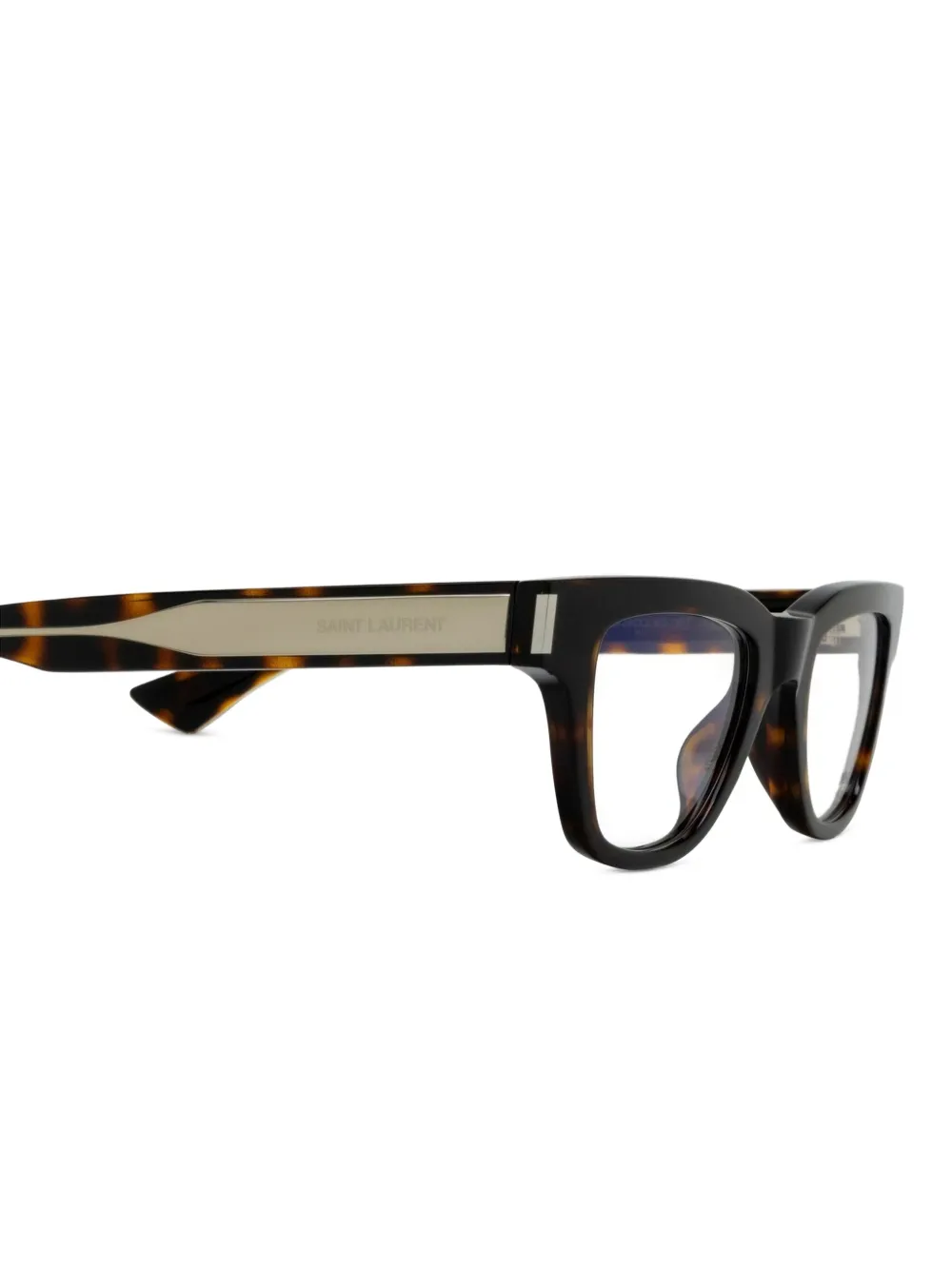 Saint Laurent Bril met rond montuur Bruin