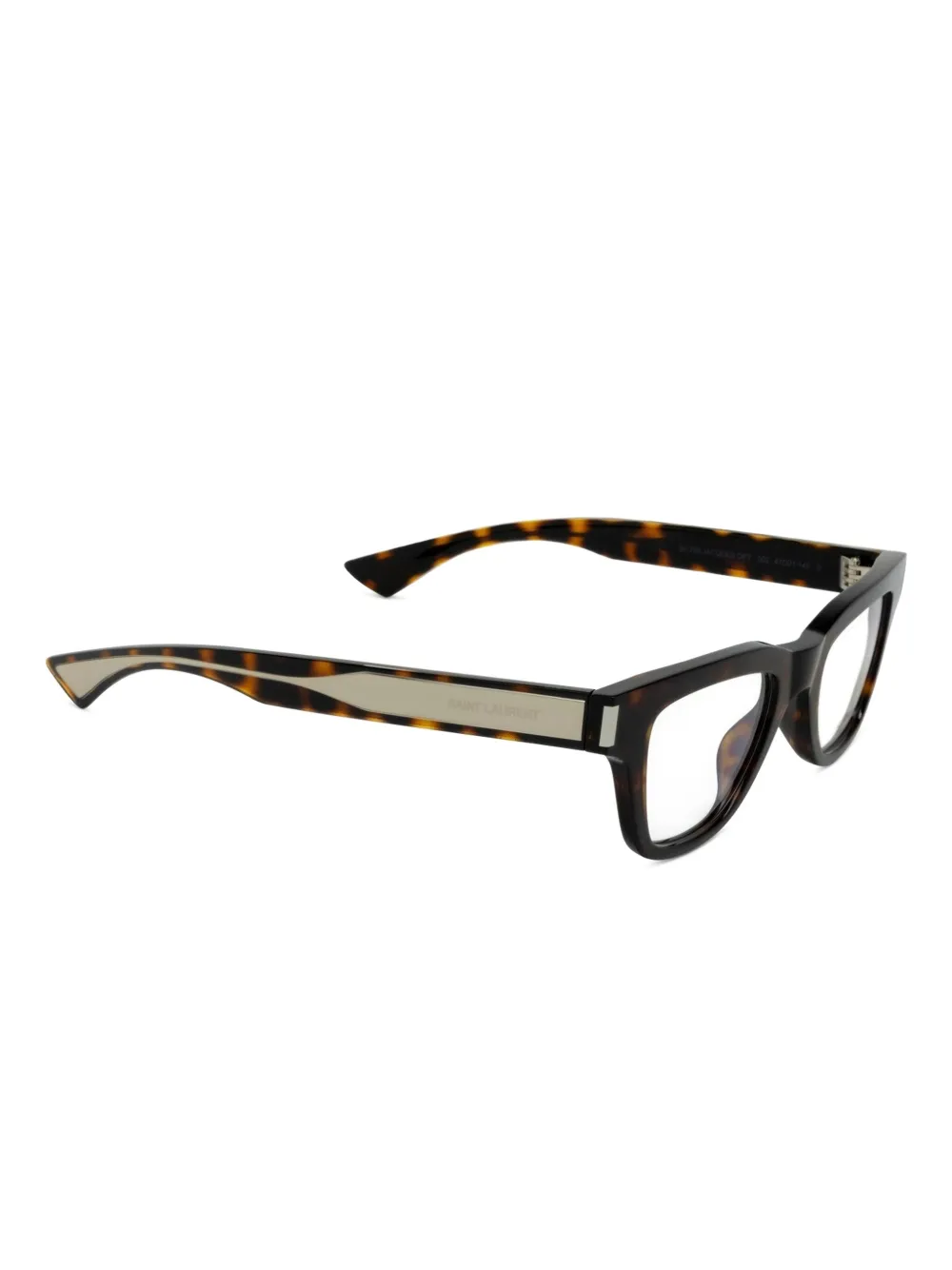 Saint Laurent Bril met rond montuur Bruin