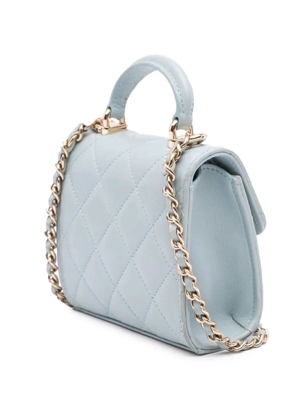 CHANEL Pre-Owned 2021 Mini Lambskin Top Handle Clutch On Chain satchel | Pre-Owned | Image 2