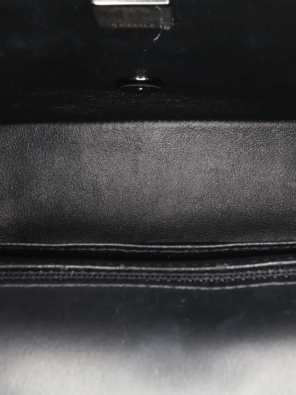 Pre-owned Chanel 2021-2024 Mini Square Classic Patent So Black Single Flap Crossbody Bag