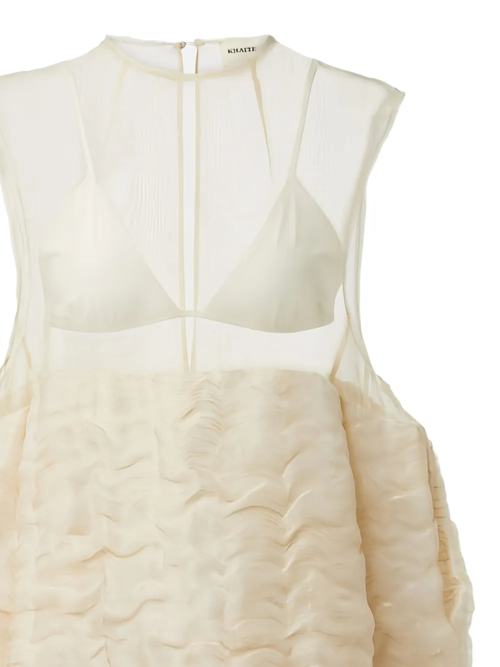 KHAITE Mouwloze jurk - Beige