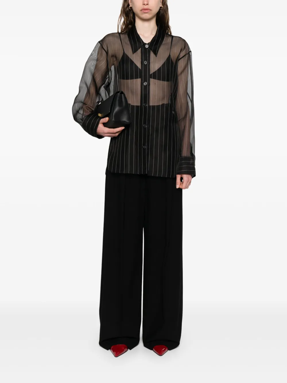 KHAITE Zijden blouse - Zwart