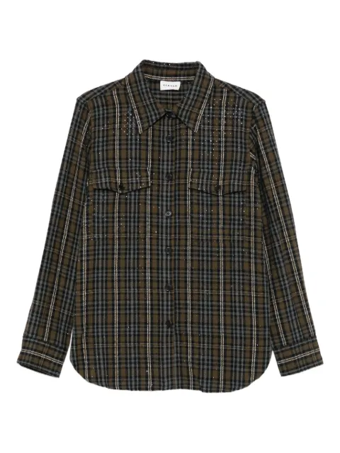 P.A.R.O.S.H. checked sequin-embellished shirt