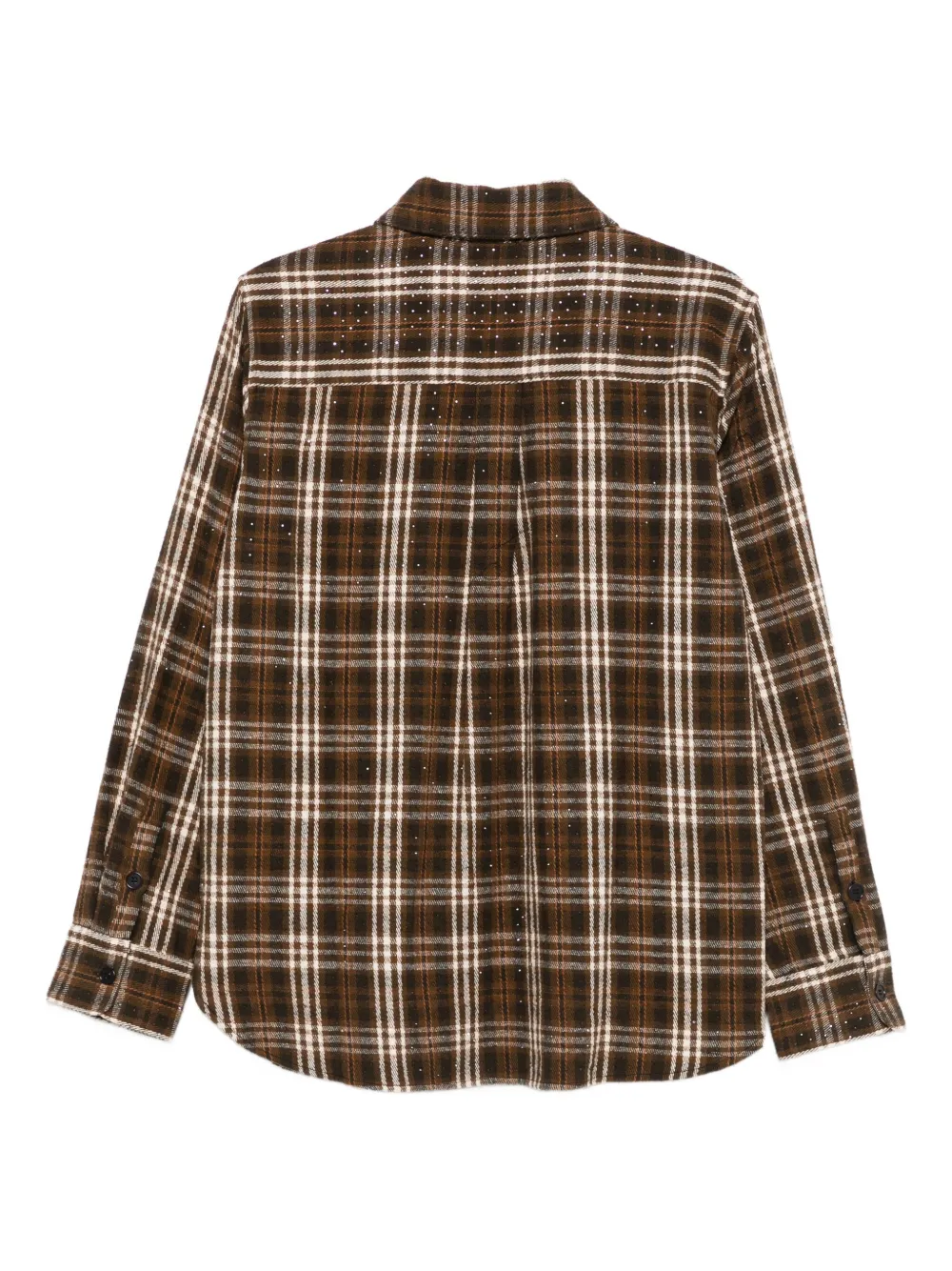 P.A.R.O.S.H. checked sequin-embellished shirt - Bruin