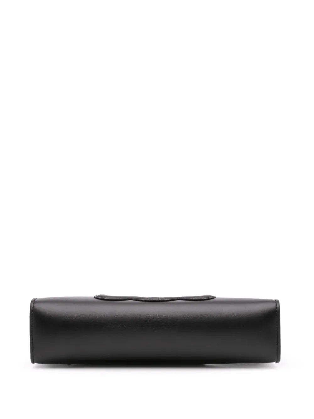 Pre-owned Celine 2021 Smooth Calfskin Cuir Triomphe Shoulder Bag In Black