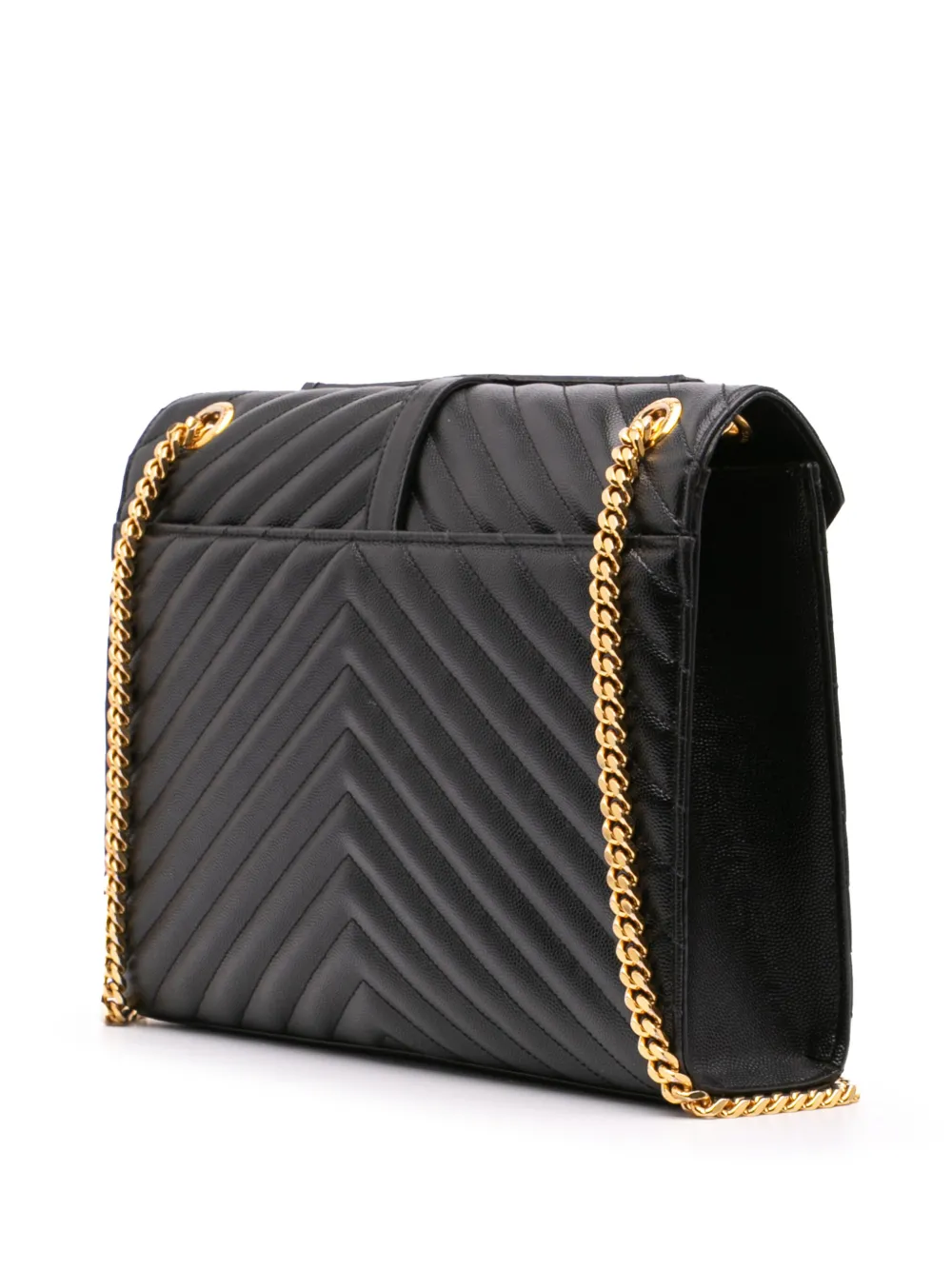 Saint Laurent Pre-Owned 2019 Large Grain de Poudre Monogram Chevron Envelope Bag shoulder bag | Pre-Owned | Image 2