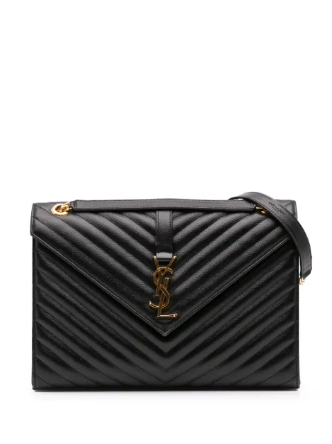Saint Laurent Pre-Owned 2019 Large Grain de Poudre Monogram Chevron Envelope Bag shoulder bag