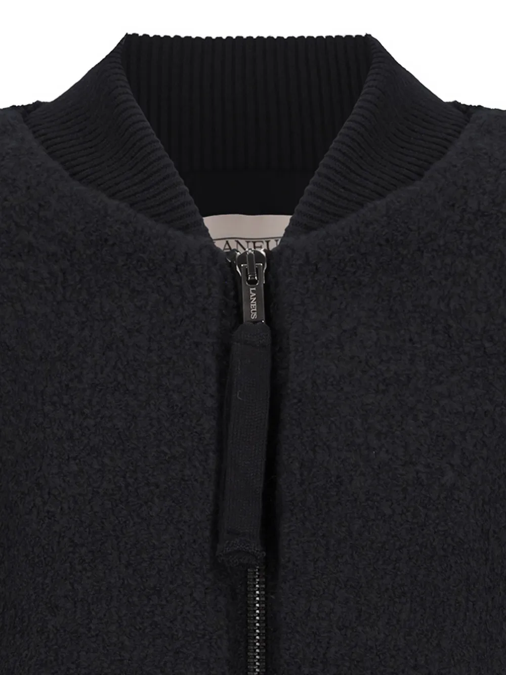 Laneus Bouclé bomberjack Zwart