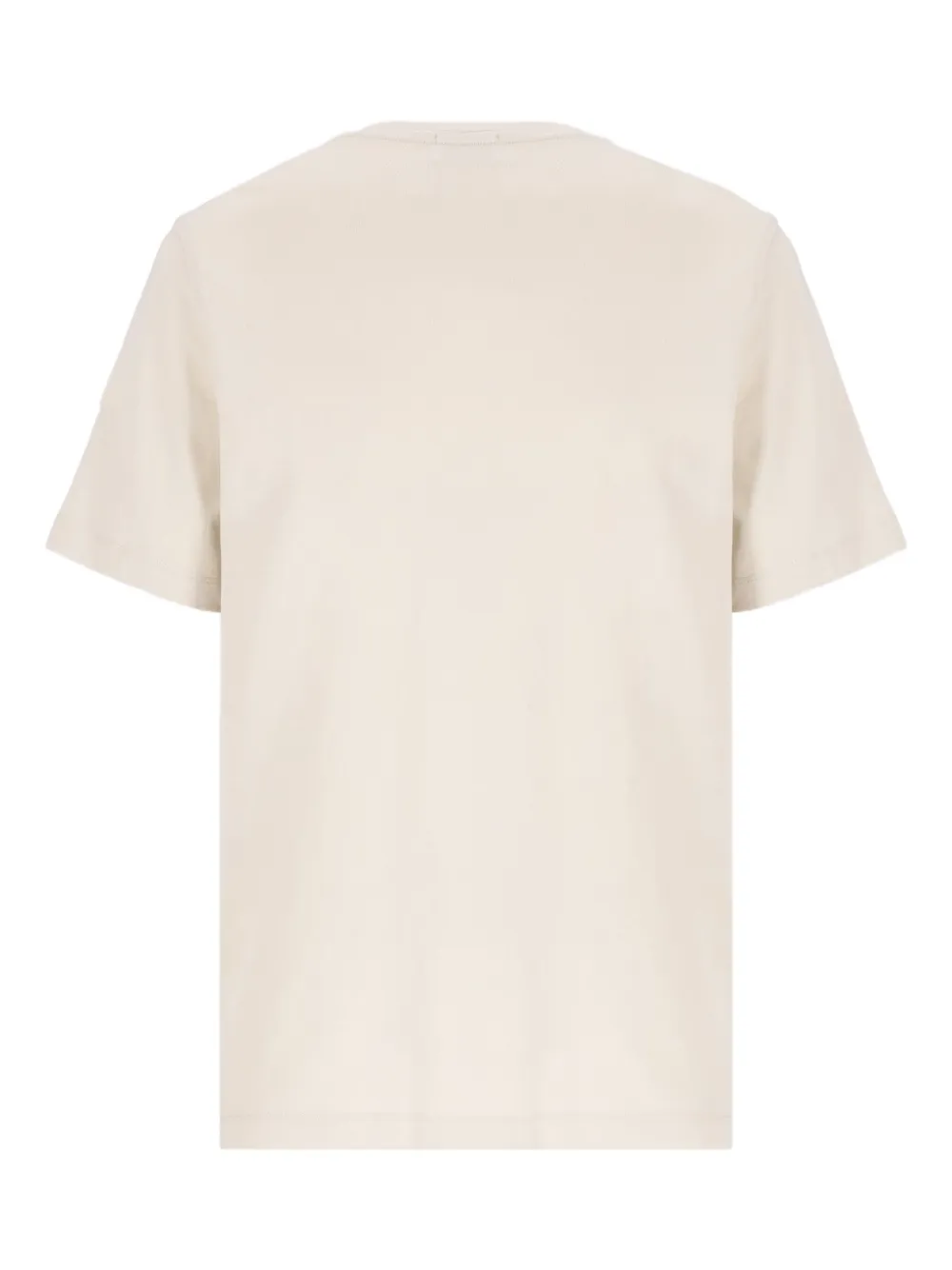 Laneus T-shirt met geborduurd logo - Beige
