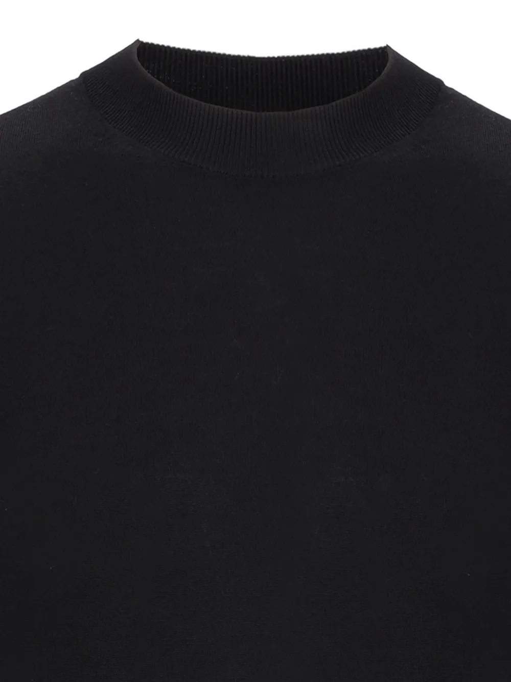 Laneus Ribbed-knit Sweater In Black