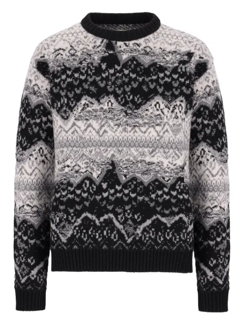 Laneus fairisle-pattern crew-neck sweater