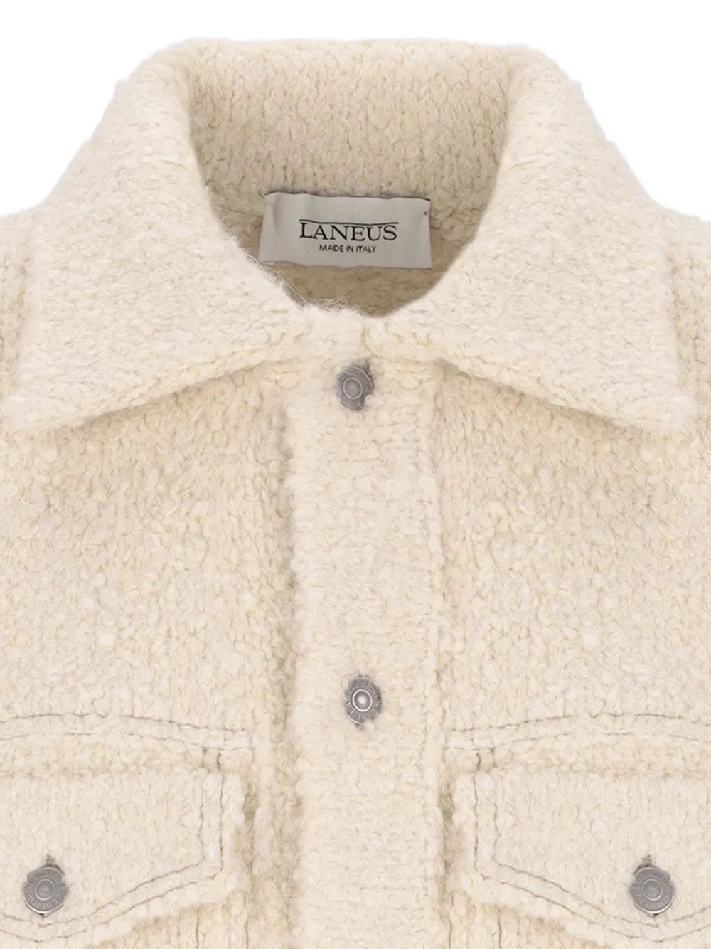 Laneus Knitted Buttoned Jacket In Neutral