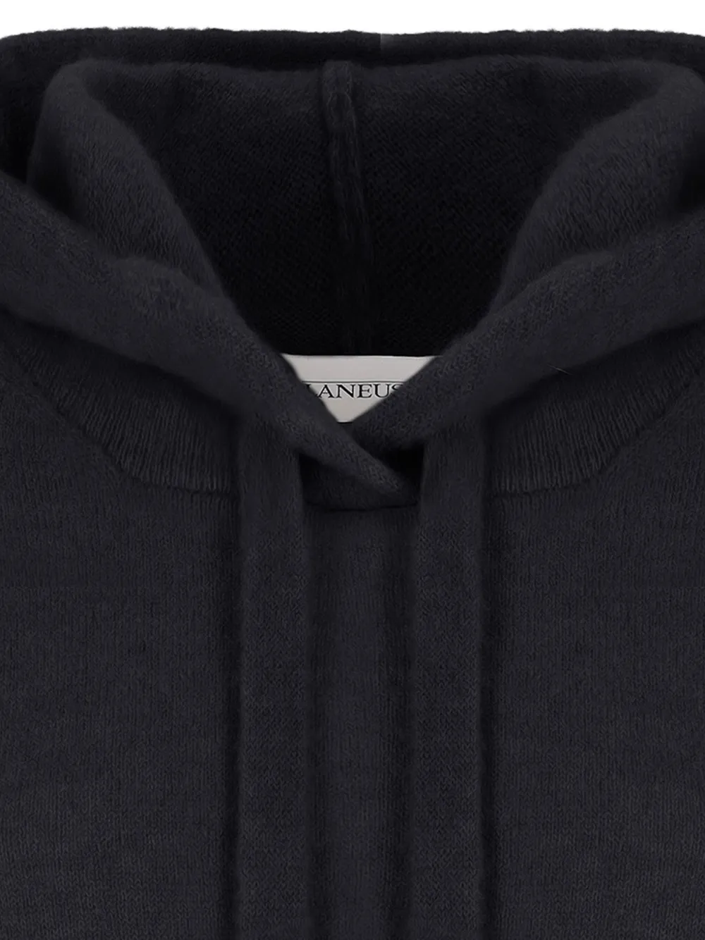 Laneus Hooded Knitted Sweater In Black