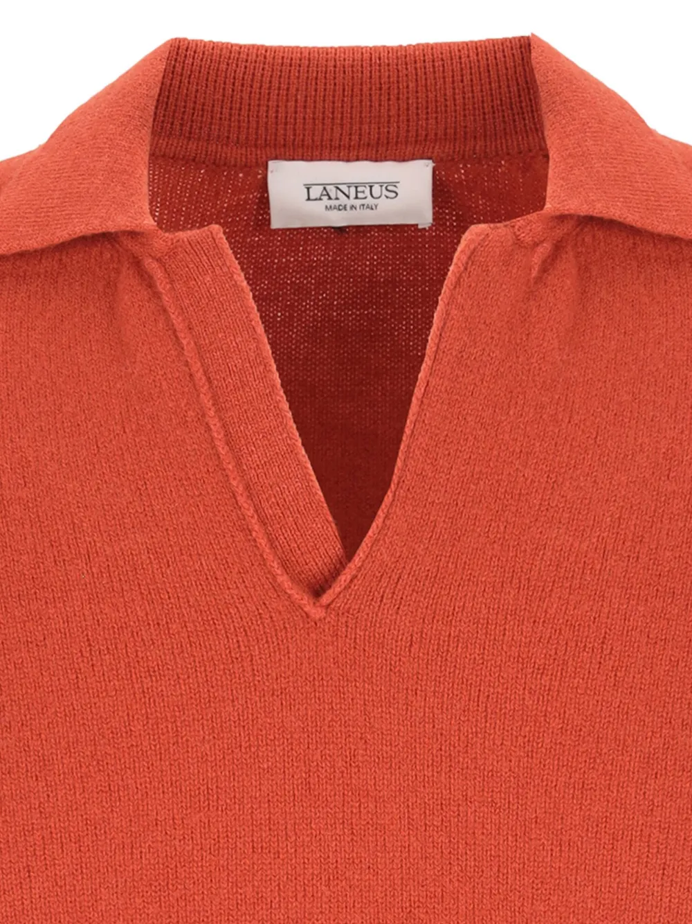 Laneus Knitted V-neck Sweater In Orange