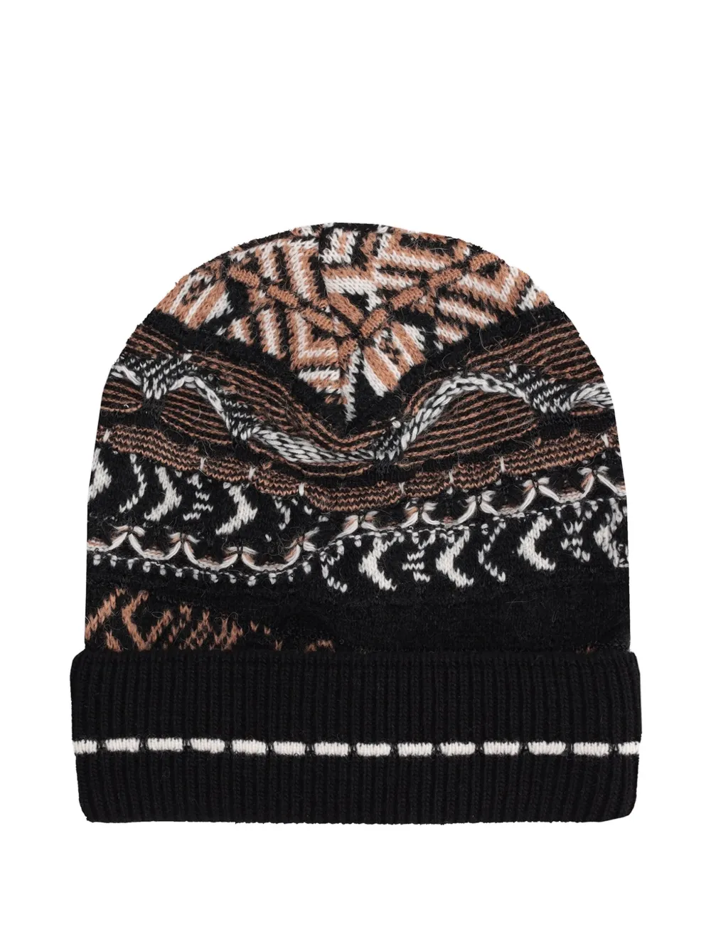 Laneus patterned knitted beanie hat | メンズ | Image 2