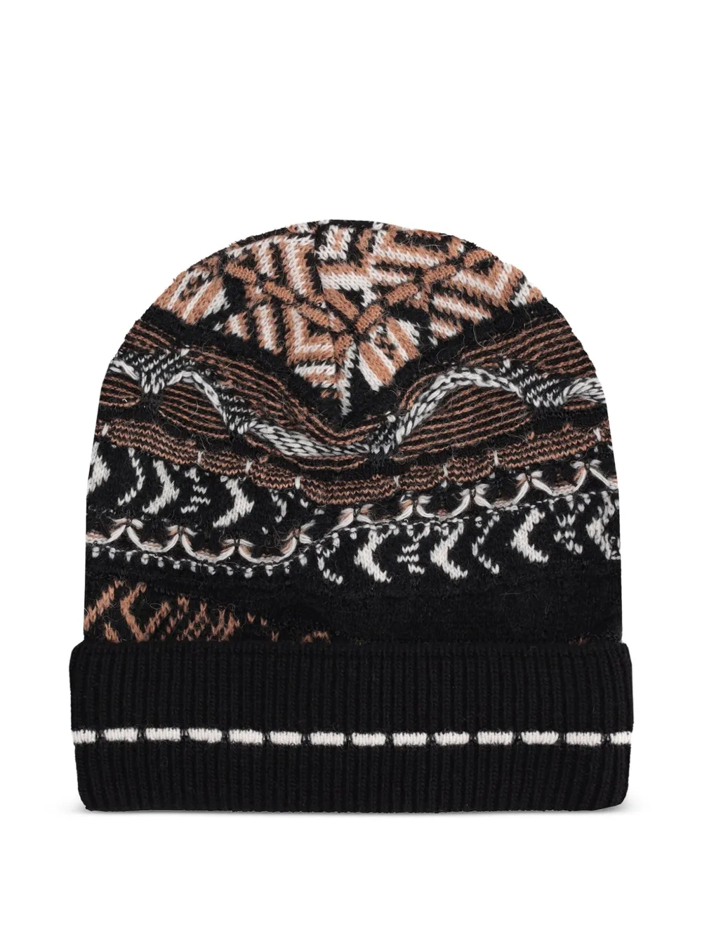 Laneus patterned knitted beanie hat | Men | Image 2