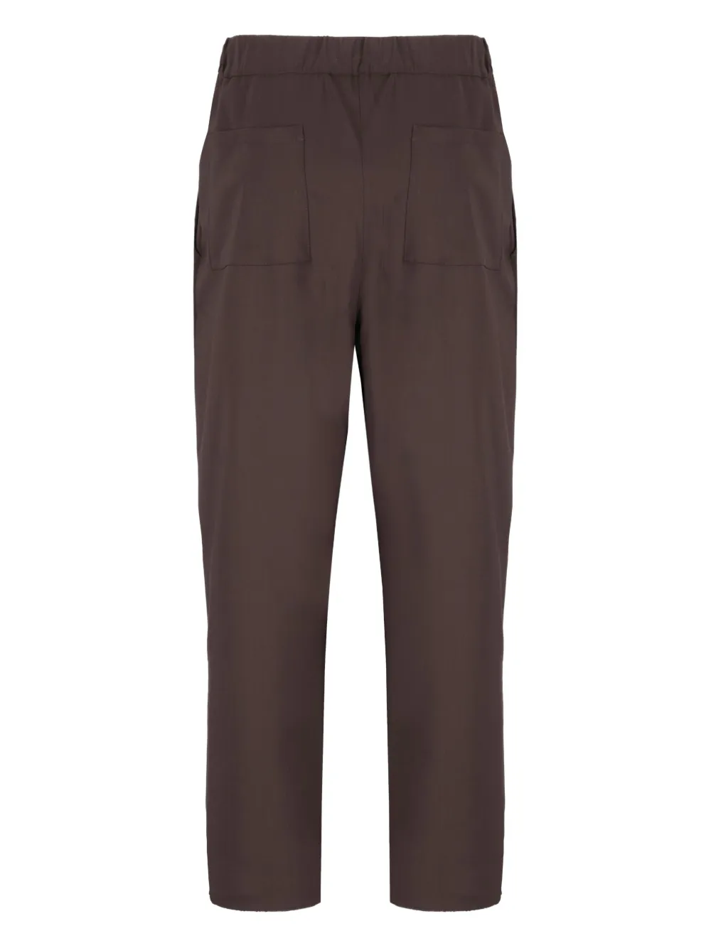 Laneus Broek met elastische tailleband en zak - Bruin