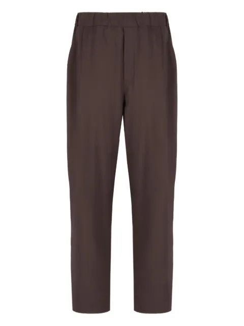 Laneus elastic-waistband pocket trousers