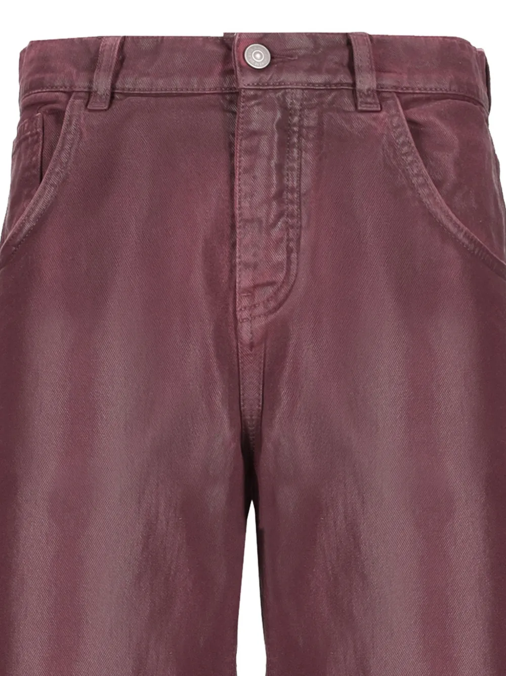 Laneus Gecoate broek Rood