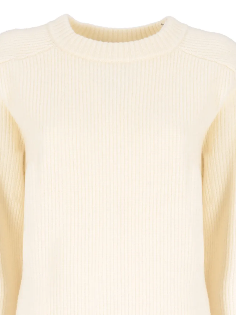 Laneus Knitted Midi Dress In White