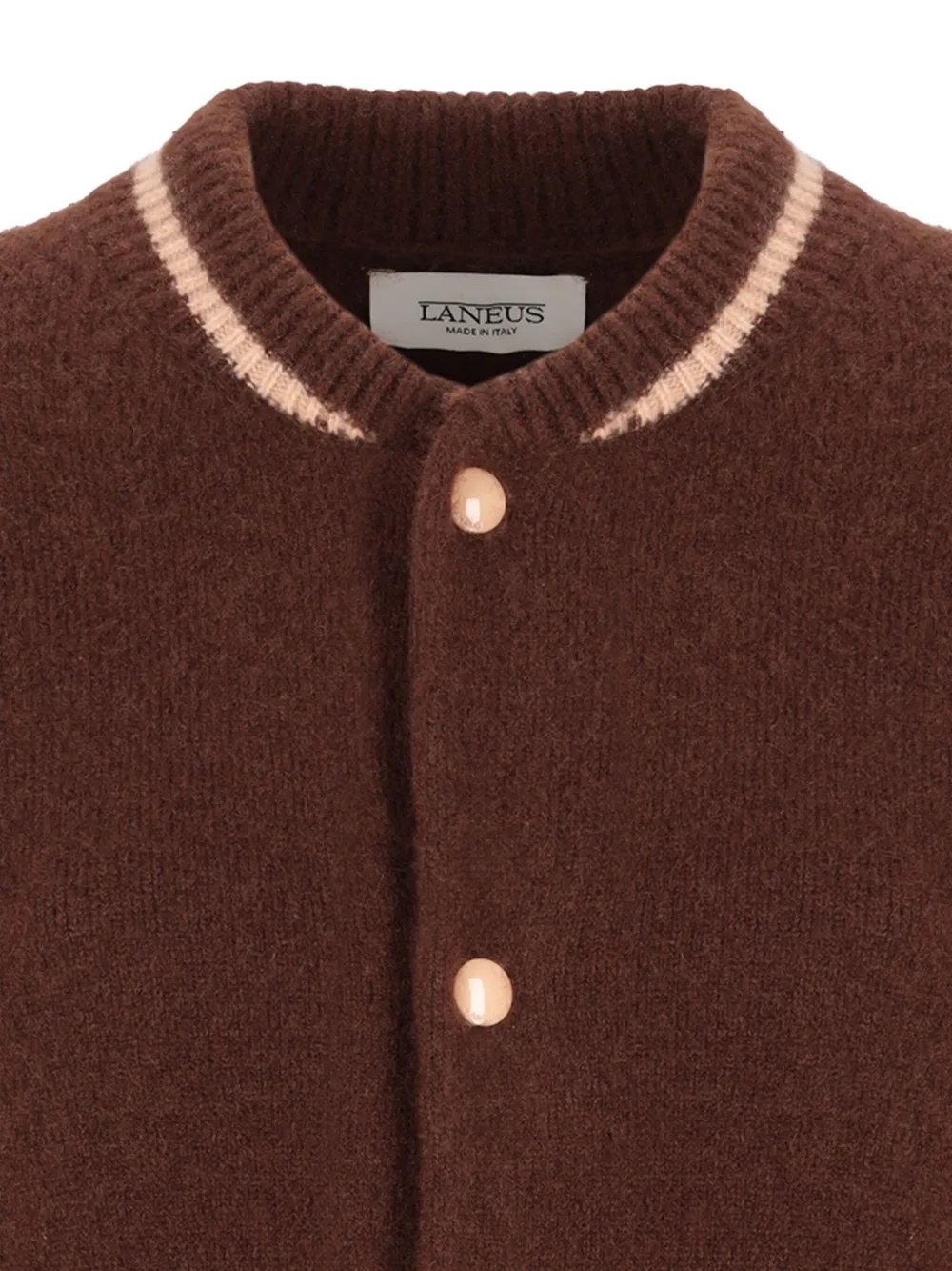 Laneus Knitted Bomber In Brown