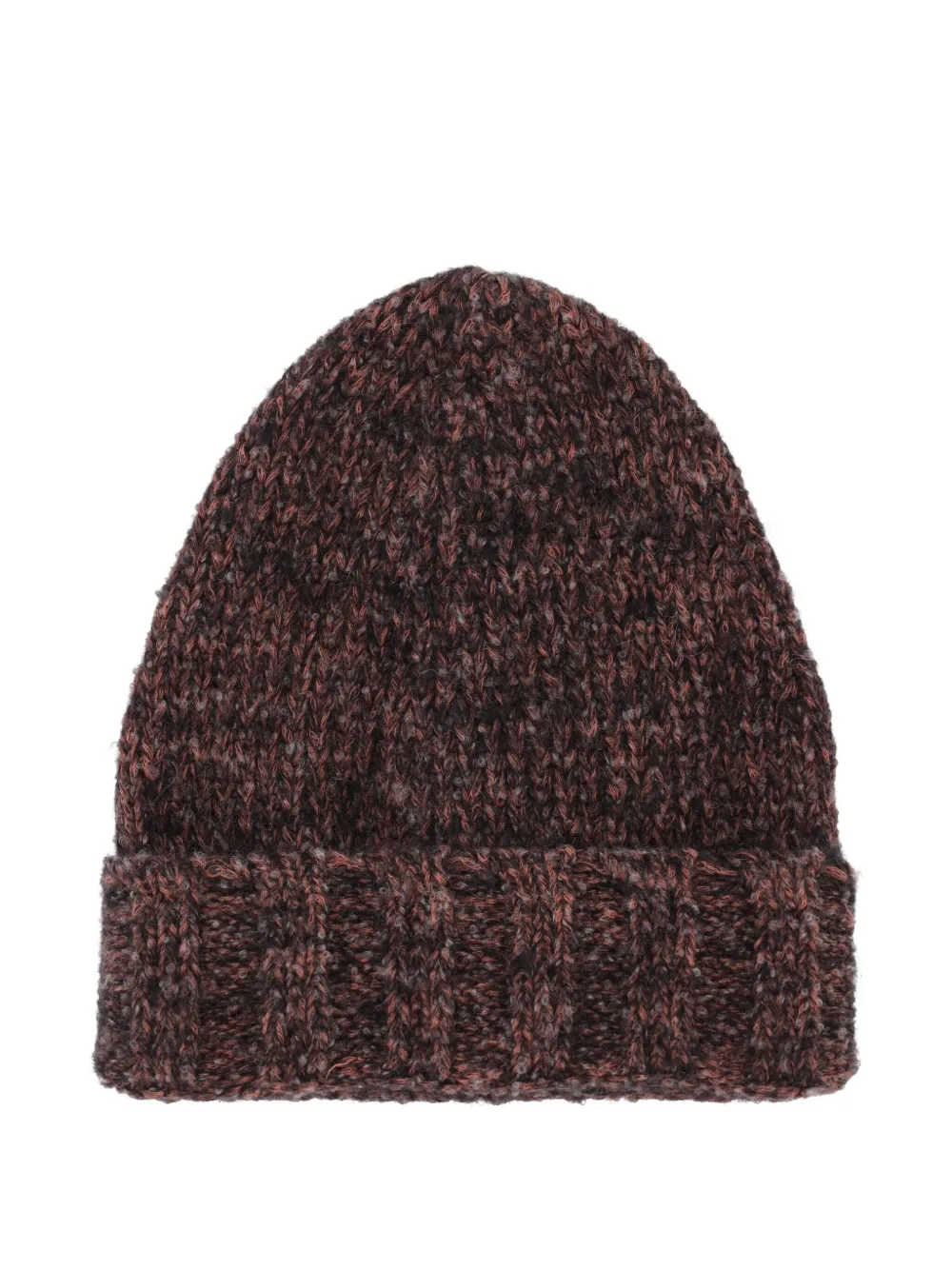 Laneus ribbed beanie hat | Brown | Image 1