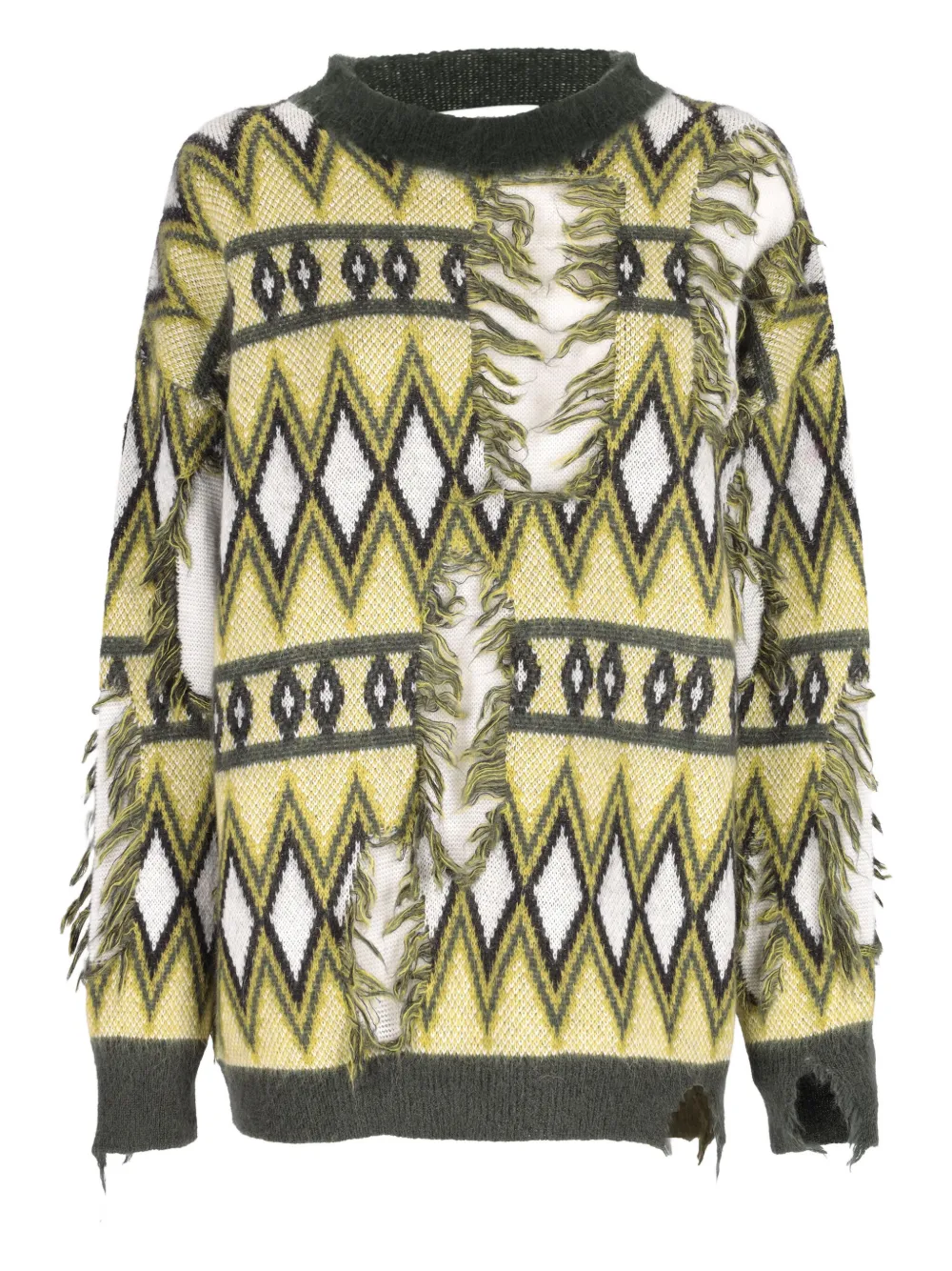 Laneus Maglione con frange - Giallo