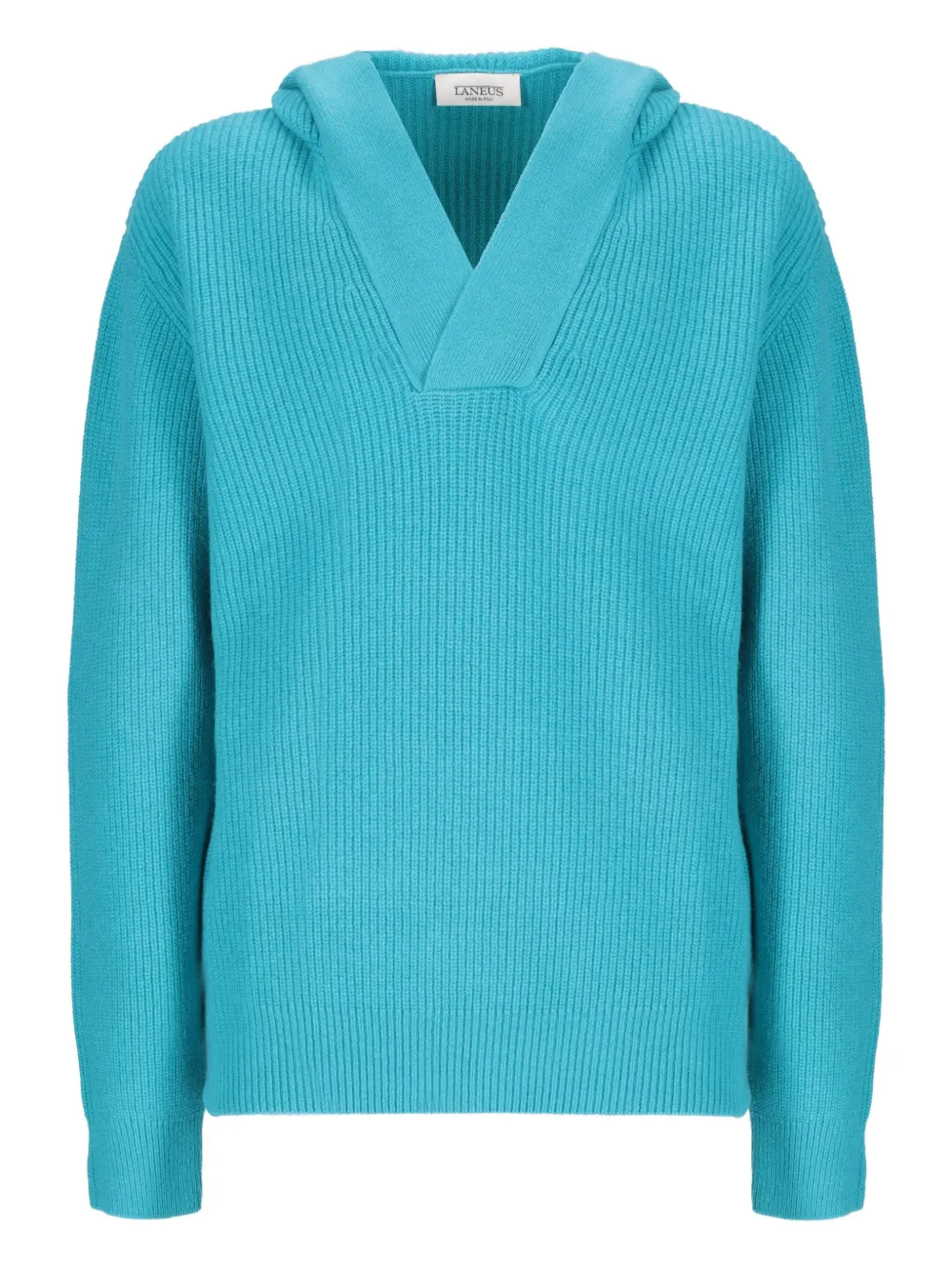 Laneus ribbed hooded sweater | Blue | Image 1