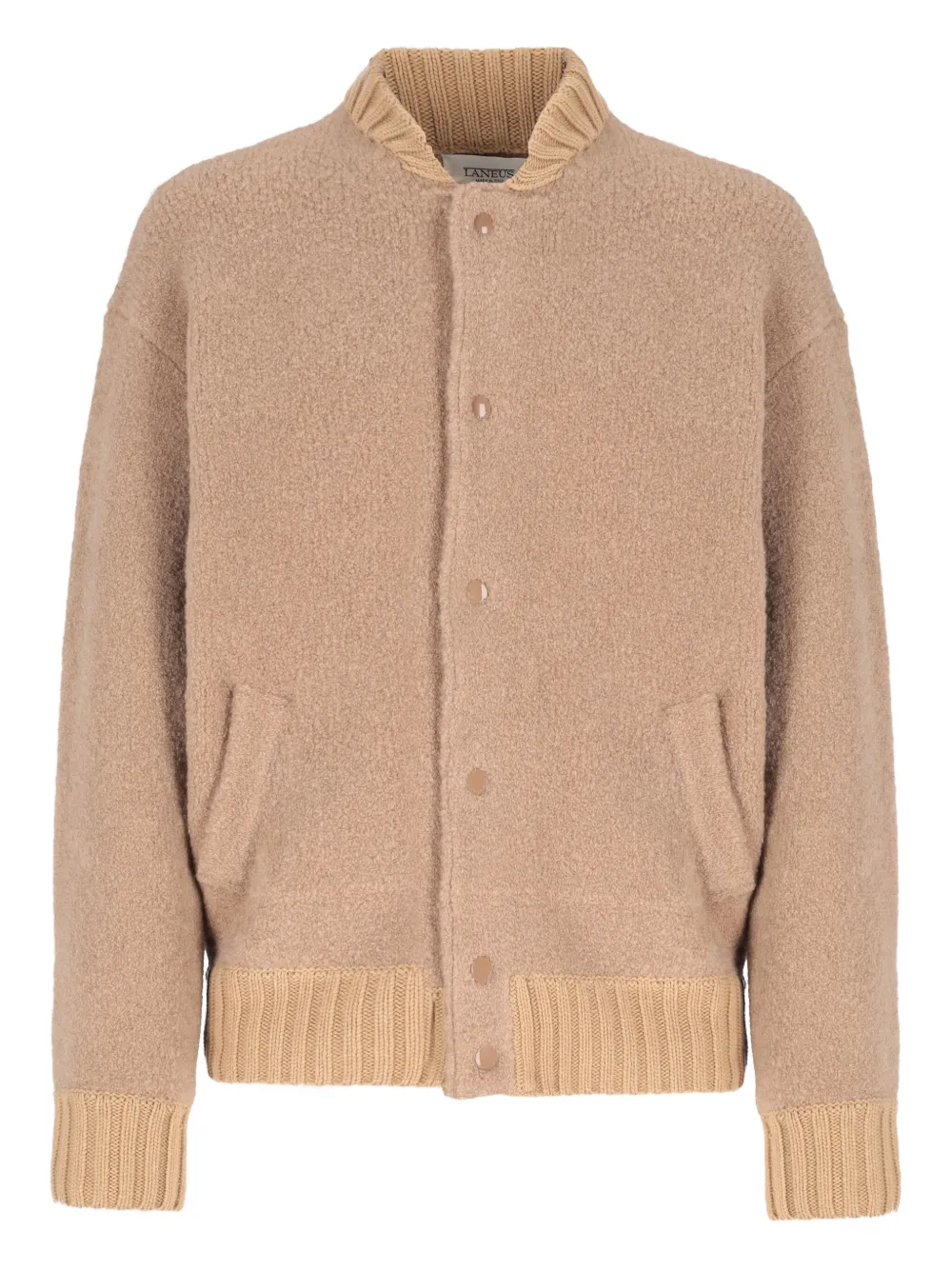 Laneus snap-fastening bomber jacket - ニュートラル Laneus snap-fastening bomber jacket - ニュートラル