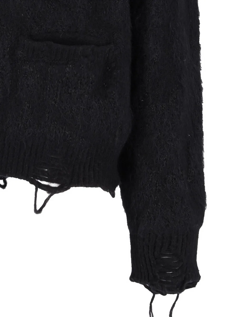 Laneus Gerafeld vest met knopen Zwart