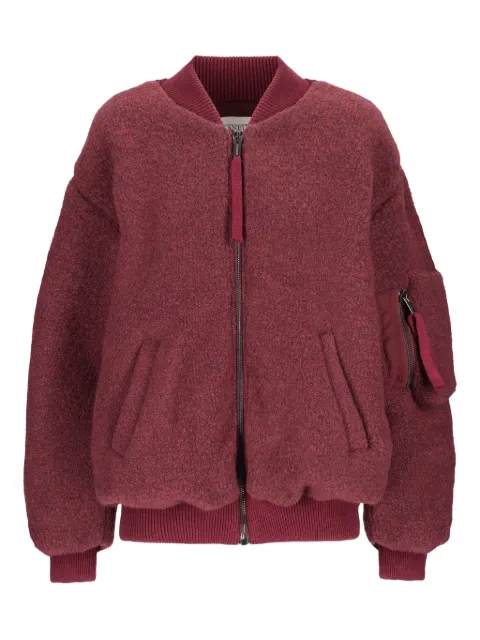 Laneus bouclé bomber jacket