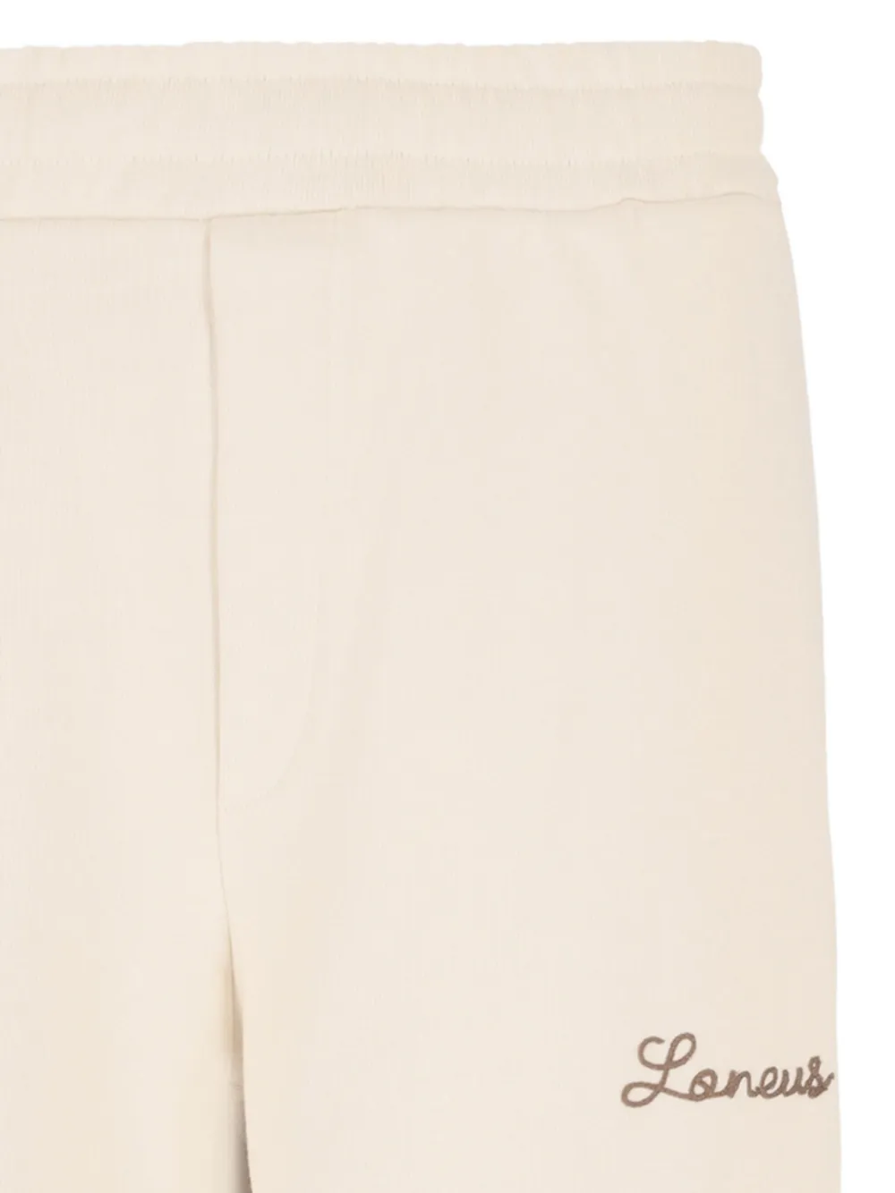 Laneus Embroidered-logo Track Pants In Neutral