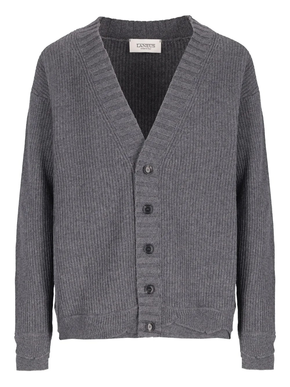 Laneus cardigan en maille à design côtelé | gris | Image 1
