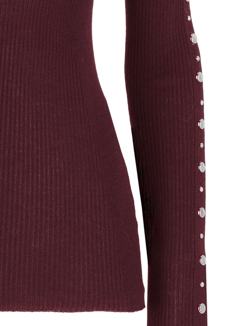 Laneus Geribbelde verfraaide top Rood