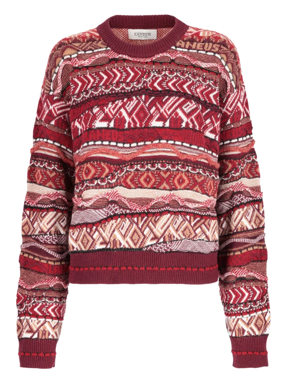 Laneus patterned-jacquard sweater | Red | Image 1