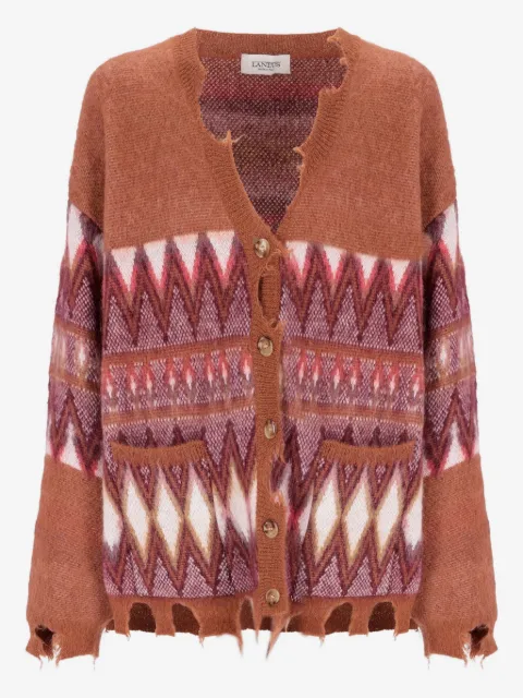 Laneus cardigan à bords francs