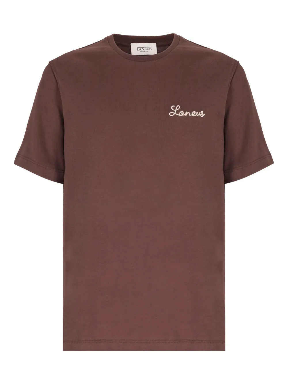 Laneus embroidered-logo T-shirt | Brown | Image 1