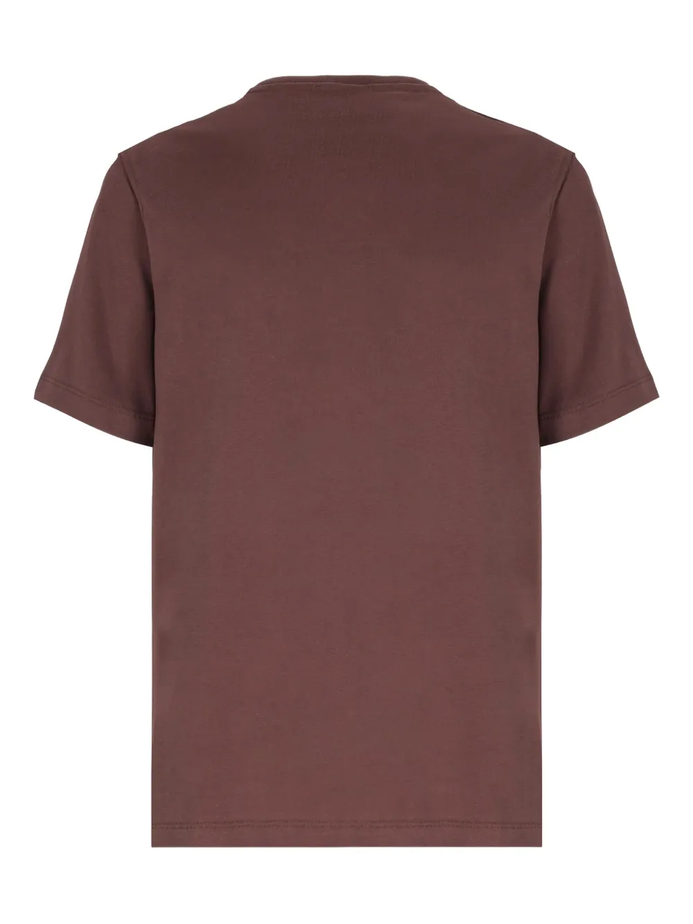 Laneus T-shirt met geborduurd logo - Bruin
