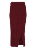 Laneus cable-knit midi skirt - Red