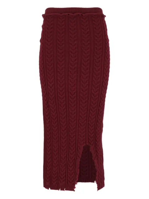 Laneus cable-knit midi skirt