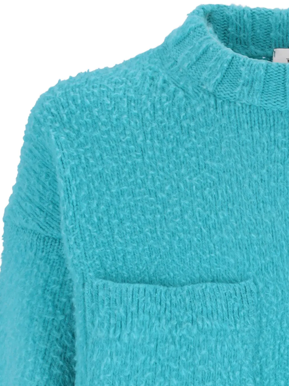 Laneus Pocket Textured Sweater In Blue