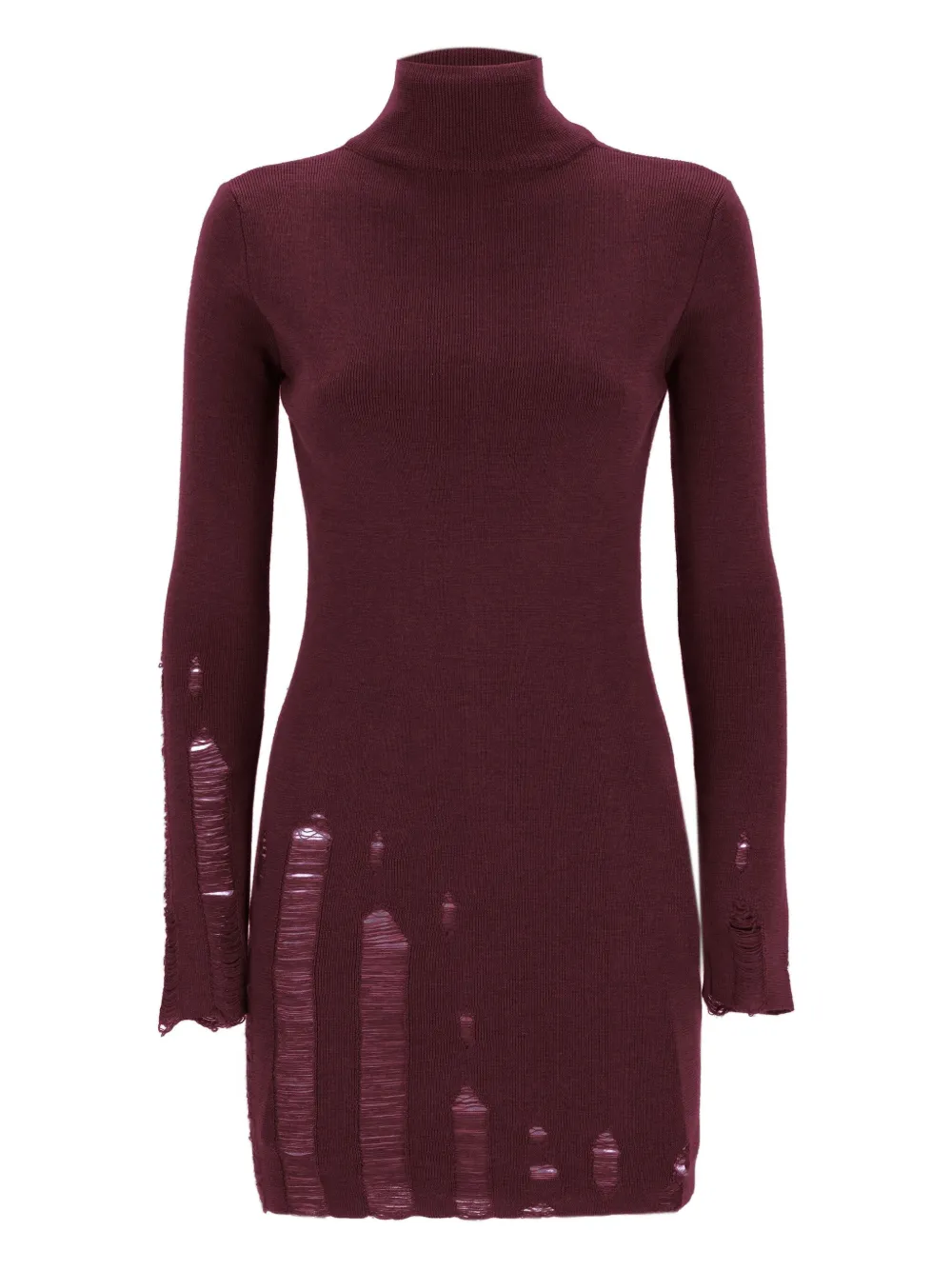 Laneus distressed knitted dress - Viola