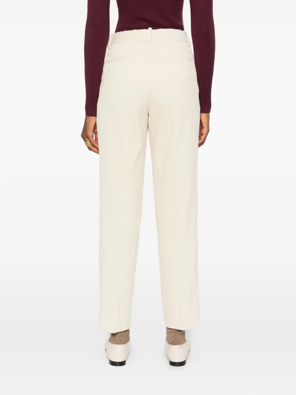 P.A.R.O.S.H. Ribfluwelen broek Beige