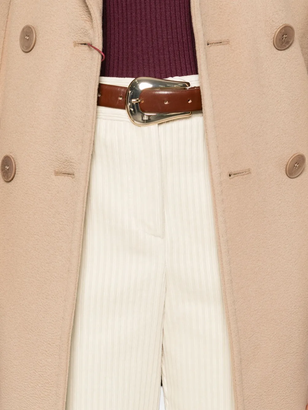 P.A.R.O.S.H. Ribfluwelen broek Beige