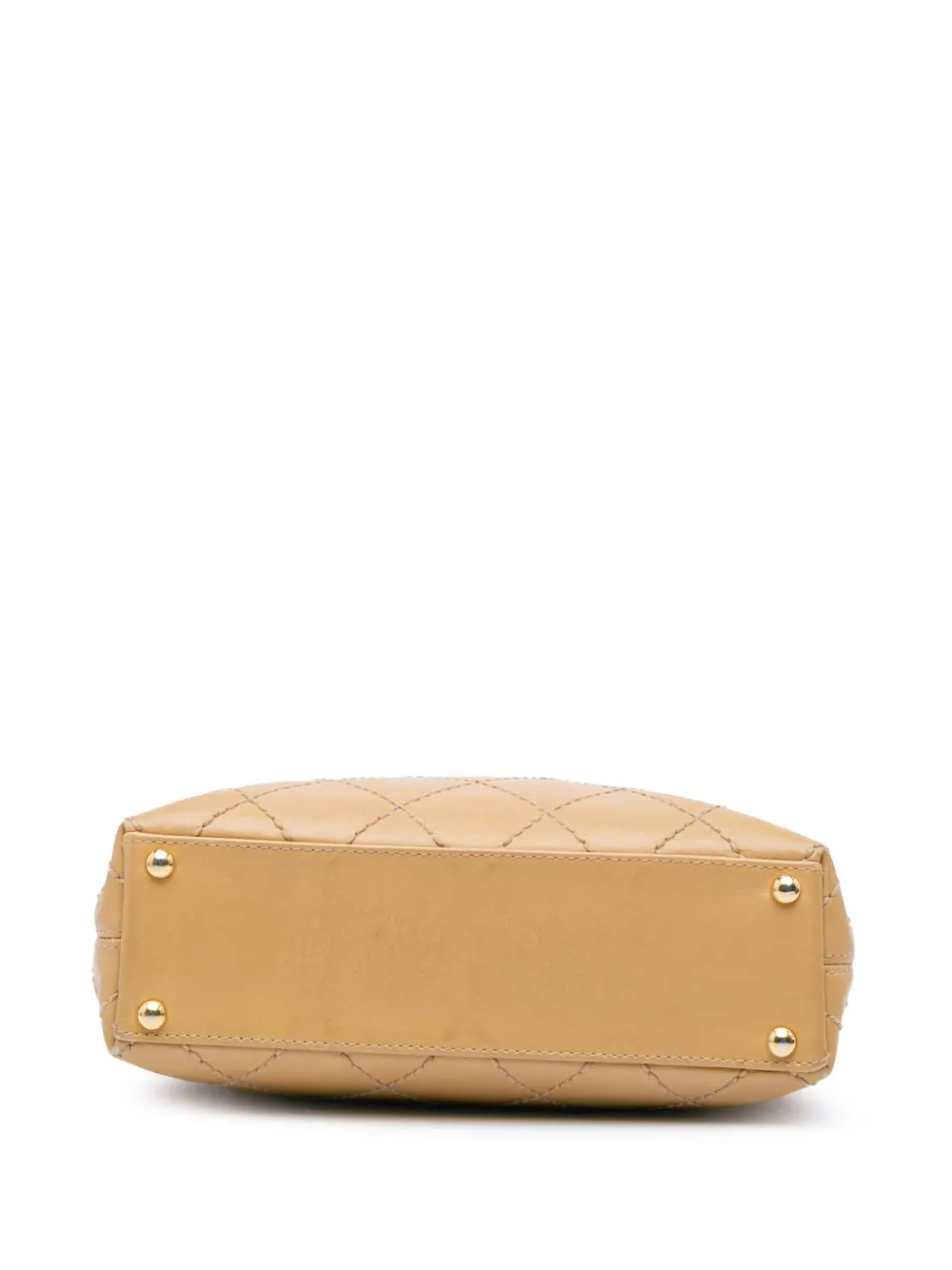 Pre-owned Chanel 2002-2003 Cc Wild Stitch Calfskin Handbag In Brown