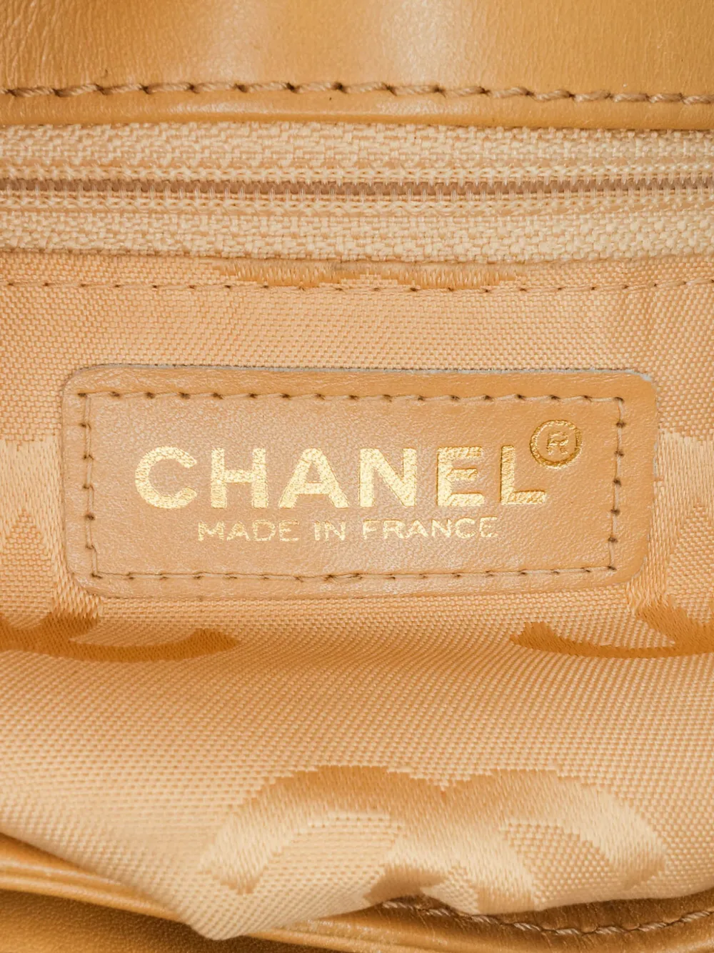 Pre-owned Chanel 2002-2003 Cc Wild Stitch Calfskin Handbag In Brown