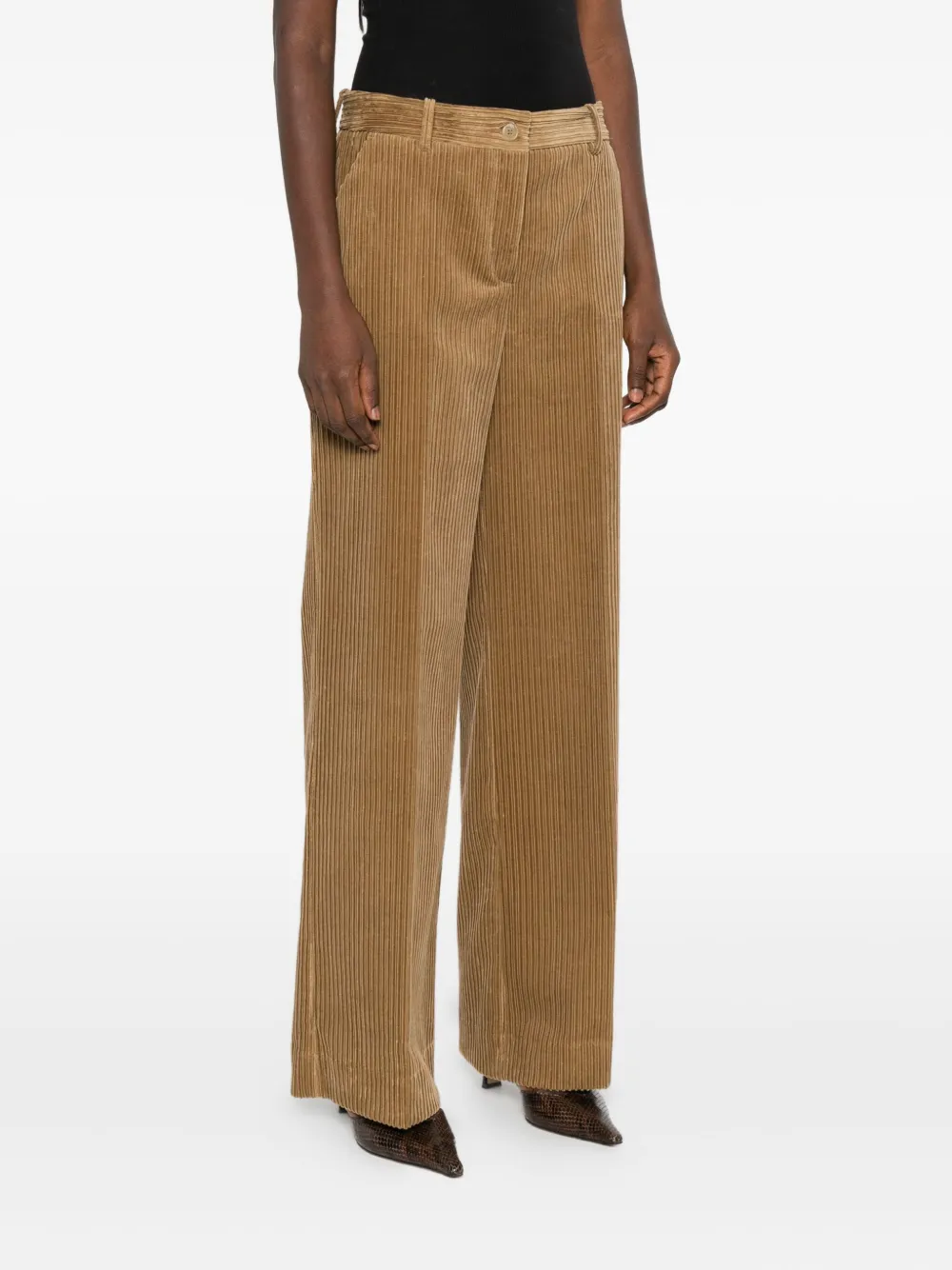 P.A.R.O.S.H. Ribfluwelen broek Bruin