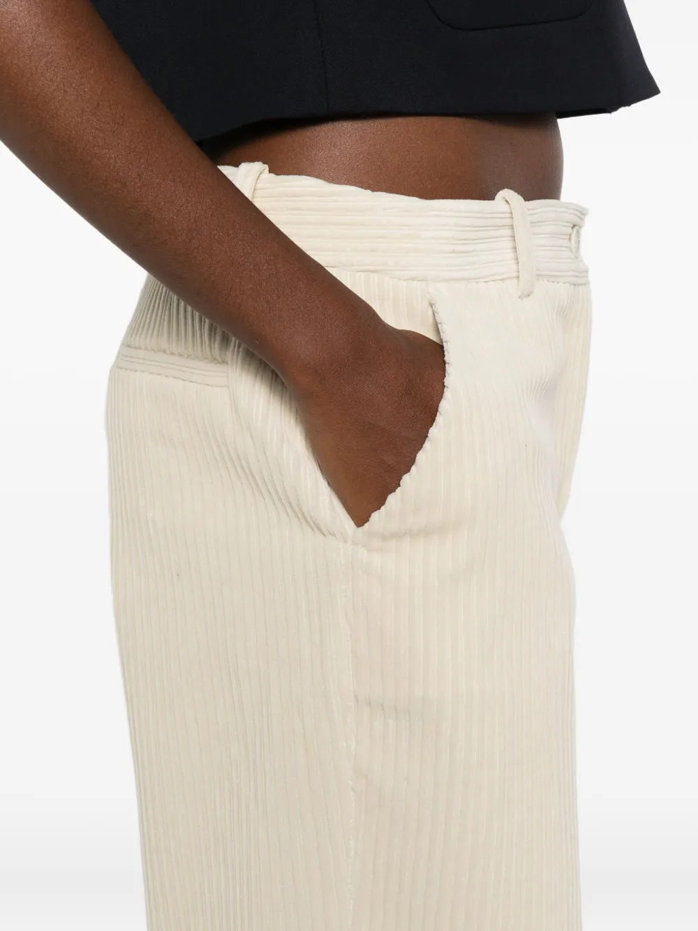 P.a.r.o.s.h Corduroy Straight-leg Trousers In Neutral